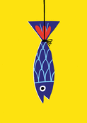 Poisson bleu pour un 1er avril amusant